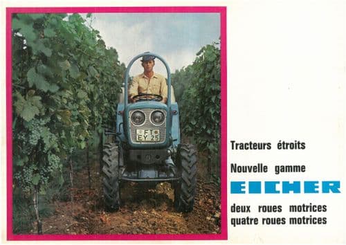 Eicher Tractor Model 3705 3706 3709 3710 3711 3712 Brochure - In French
