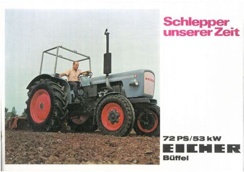 Eicher Tractor Model Buffel Brochure - In German