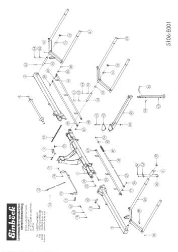 Einbock Grass Manager Tined Weeder 1.5m 4.5m 5m 6m 7.5m 8m 9m 12m Parts Manual