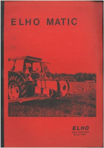 ELHO Matic 800 Operators  Manual & Parts List