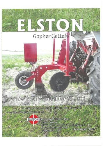 Elston Gofer Getter GA300 Operators Manual