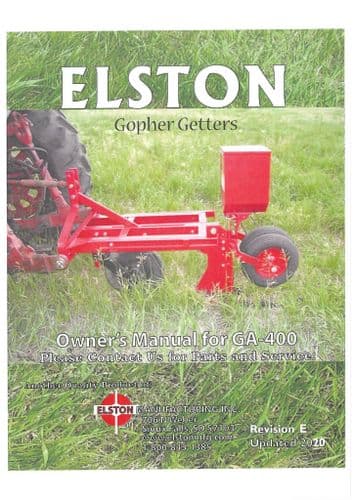 Elston Gofer Getter GA400 Operators Manual