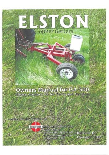 Elston Gofer Getter GA500 Operators Manual