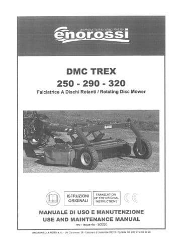 Enorossi Ratoting Disc Mower DMC TREX 250 290 320 Operators Manual (1)