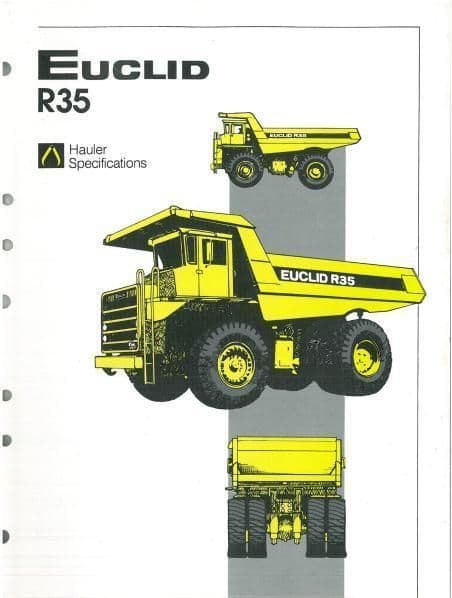 EUCLID R35 DUMPER TRUCK HAULER BROCHURE - BX102