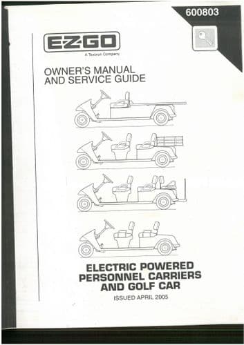 Ezgo  Textron Electric Powered Personnel Carriers & Golf Cars  Shuttle 2, 4 & 6 TE5 Operators Manual