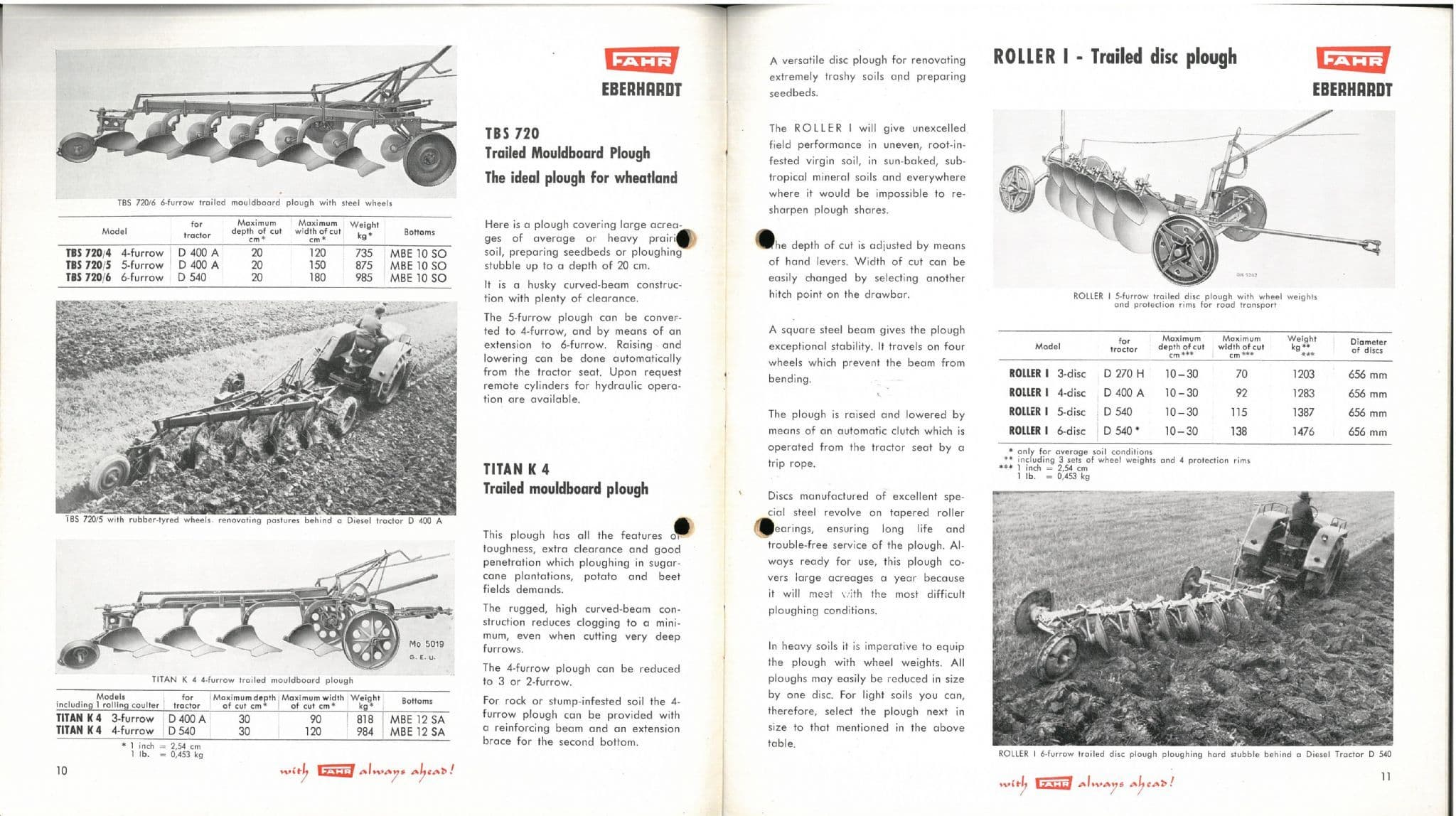 Fahr Tractors & Implements Brochure Binder Combine Plough Loader