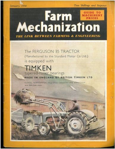Farm Mechanization Magazine - 1958 January