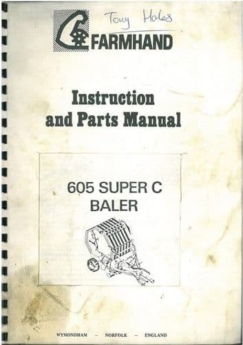 Farmhand 605 Super C Baler Operators Manual
