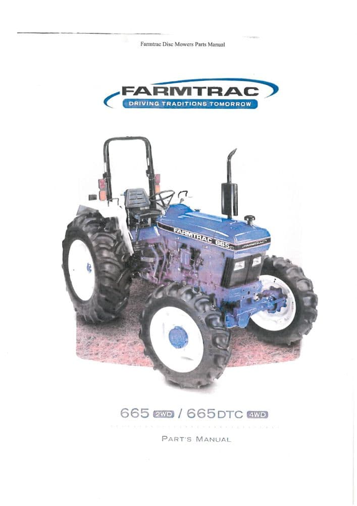 Farmtrac Tractor 665 665DTC Parts Manual