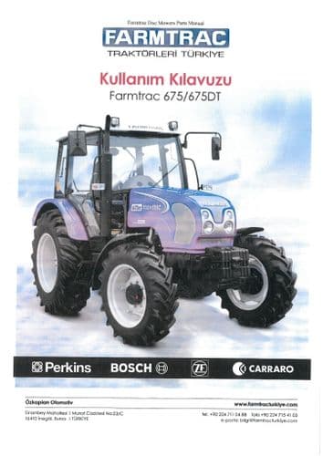 Farmtrac Tractor 675 & 675DT Operators Manual