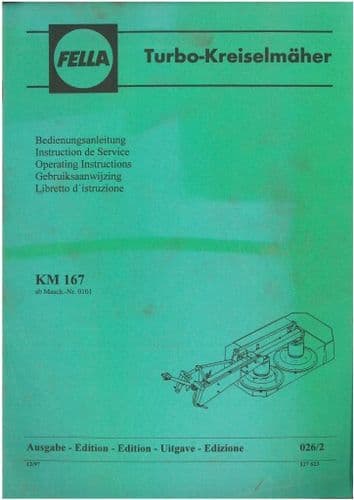 Fella KM167 Mower Operators Manual