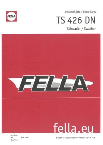 Fella Swather TS426DN Parts Manual