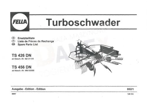 Fella Swather TS426DN & TS456DN Parts Manual