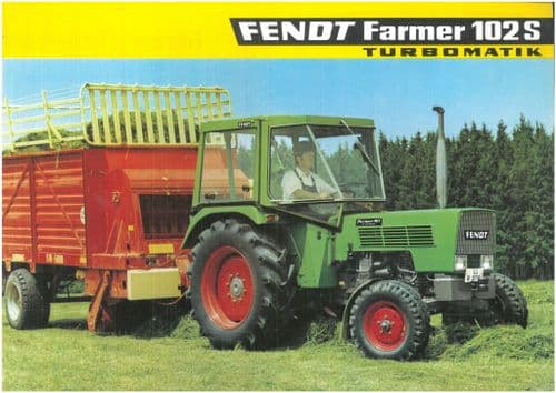 Fendt Tractor Farmer 102S Brochure - 102 S - IN GERMAN
