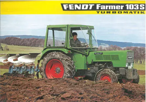 Fendt Tractor Farmer 103S Turbomatik Brochure - In English