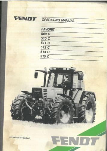 Fendt Tractor Favorit 509C 510C 511C 512C 514C 515C Operators Manual - ORIGINAL