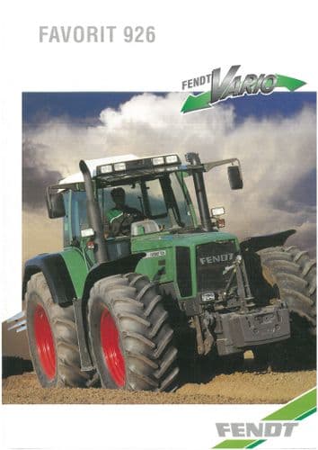 Fendt Tractor Favorit 926 Vario Brochure