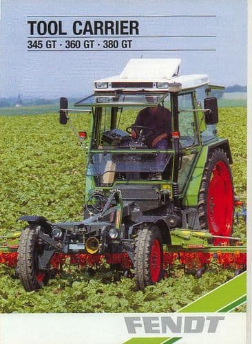 Fendt Tractor - Tool Carrier 345 GT, 360 GT, 380 GT Brochure