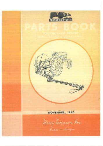 Ferguson Farm Mower 6A-EO-A20 & 7A-EO-A20 Parts Manual