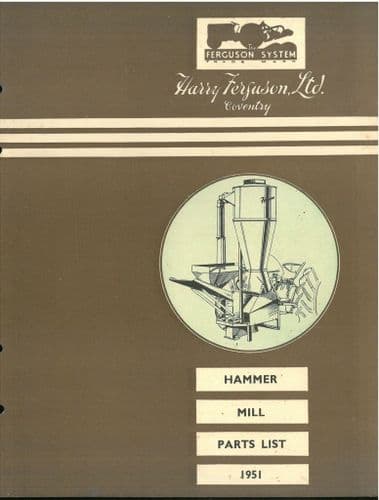Ferguson Hammer Mill Parts Manual - 1951