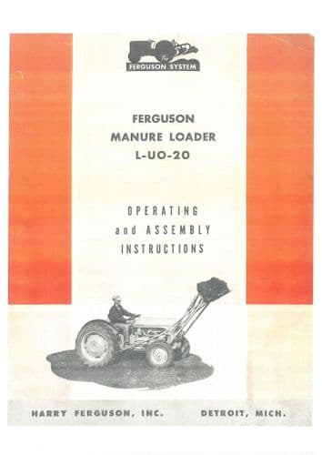 Ferguson Manure Loader L-UO-20 Operators Manual