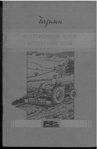Ferguson Multi Purpose Blade Operators Manual