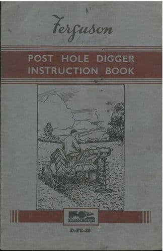 Ferguson Post Hole Digger Operators Manual