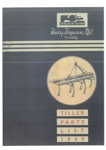 Ferguson Tiller 1949 Parts Manual
