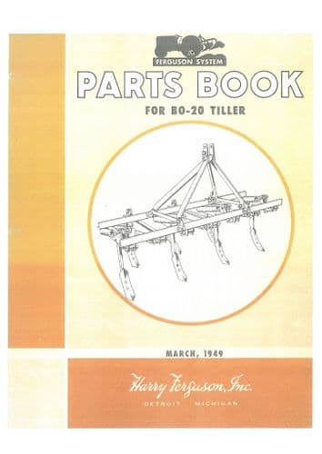 Ferguson Tiller BO-20 Parts Manual