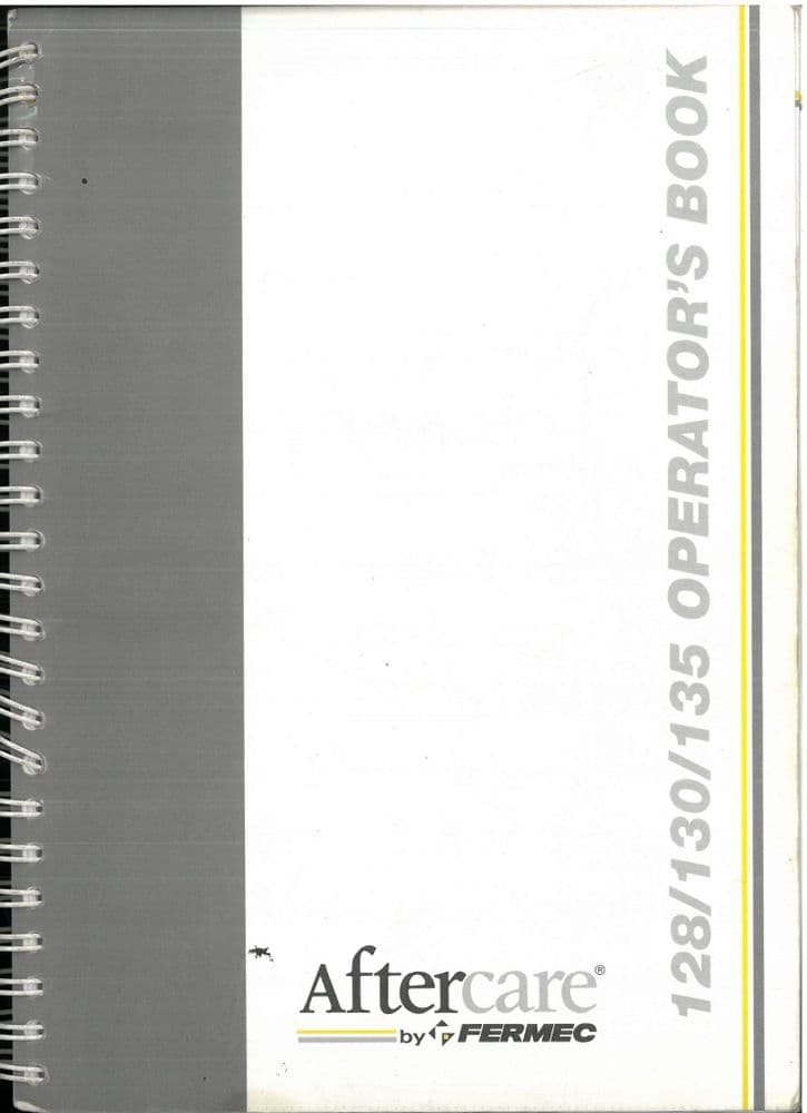Fermec Excavator 128 130 & 135 Operators Manual