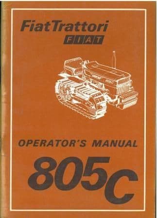 Fiat Crawler Tractor 805C Operators Manual