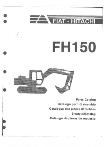 Fiat Hitachi Excavator FH150 Parts Manual
