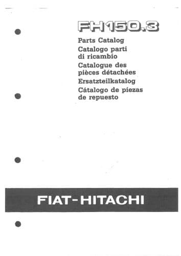 Fiat Hitachi Excavator FH150.3 Parts Manual