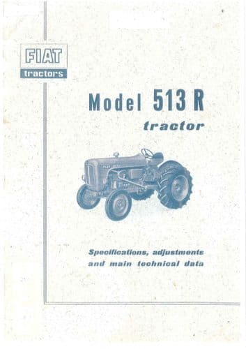 Fiat Tractor 513R Workshop Service Manual