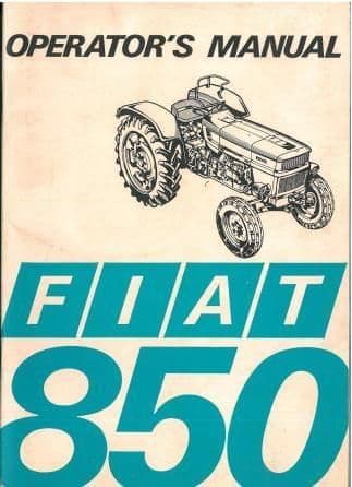 Fiat Tractor 850 Operators Manual