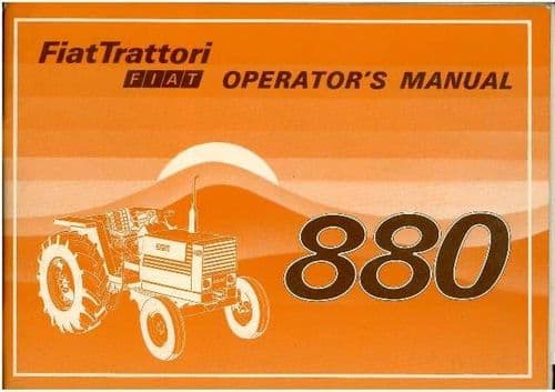 Fiat Tractor 880 & 880DT Operators Manual