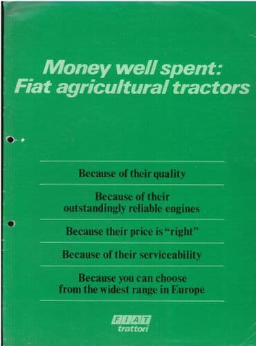 Fiat Tractor and Crawler Tractor Brochure - All about Fiat, the company, the tractors & the factory