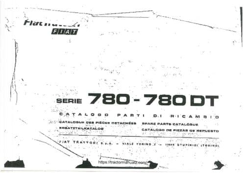 FiatTratori Fiat Tractor 780 & 780DT Parts Manual