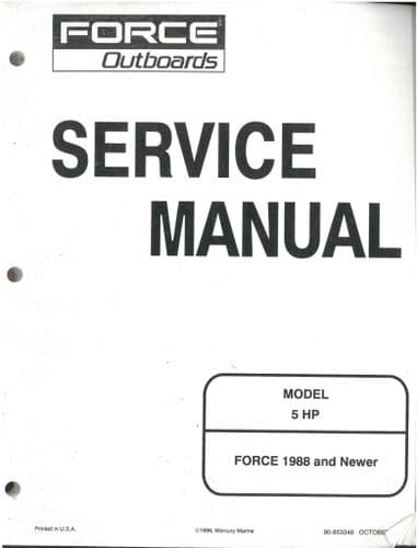 Force Outboards Model 5 HP Workshop Service Manual