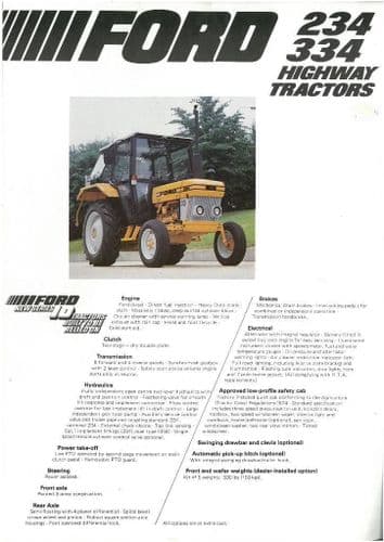 Ford Highway Tractor - Models 234 & 334 Brochure - MH9