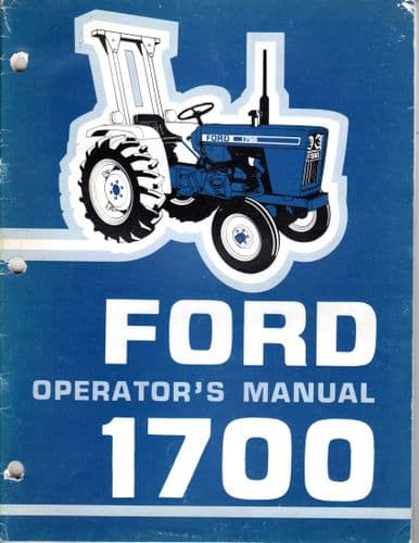 Ford New Holland Tractor 1700 Operators Manual