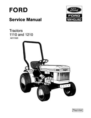 Ford Tractor 1110 1210 Workshop Service Repair Manual