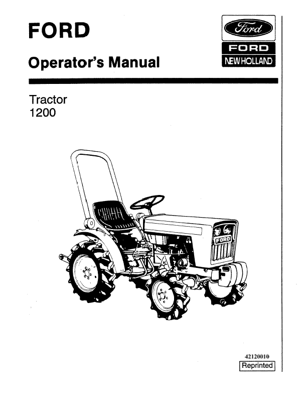 Ford Tractor 1200 Operators Manual