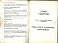 Ford Tractor 2000 3000 4000 5000 Operators Manual + Supplement - ORIGINAL