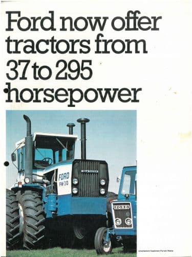 Ford Tractor 2600 3600 4100 4600 5600 6600 6700 7600 7700 8100 8700 9700 FW30 Brochure