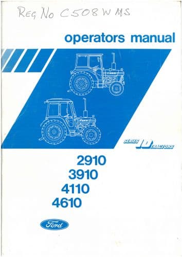 Ford Tractor 2910 3910 4110 4610 Operators Manual - ORIGINAL