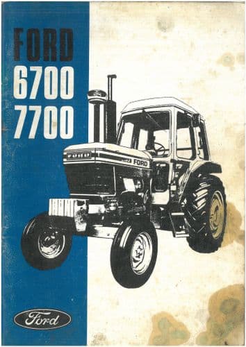 Ford Tractor 6700 7700 Operators Manual - ORIGINAL MANUAL