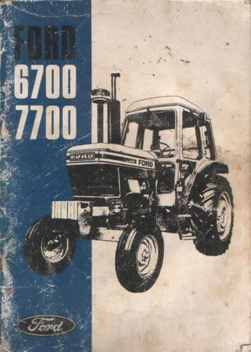 Ford Tractor 6700 7700 Operators Manual -