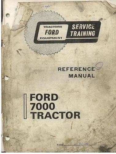 Ford Tractor 7000 Service Training Manual.